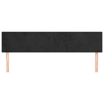 Kopfteile Schwarz 180x5x78/88 cm Samt