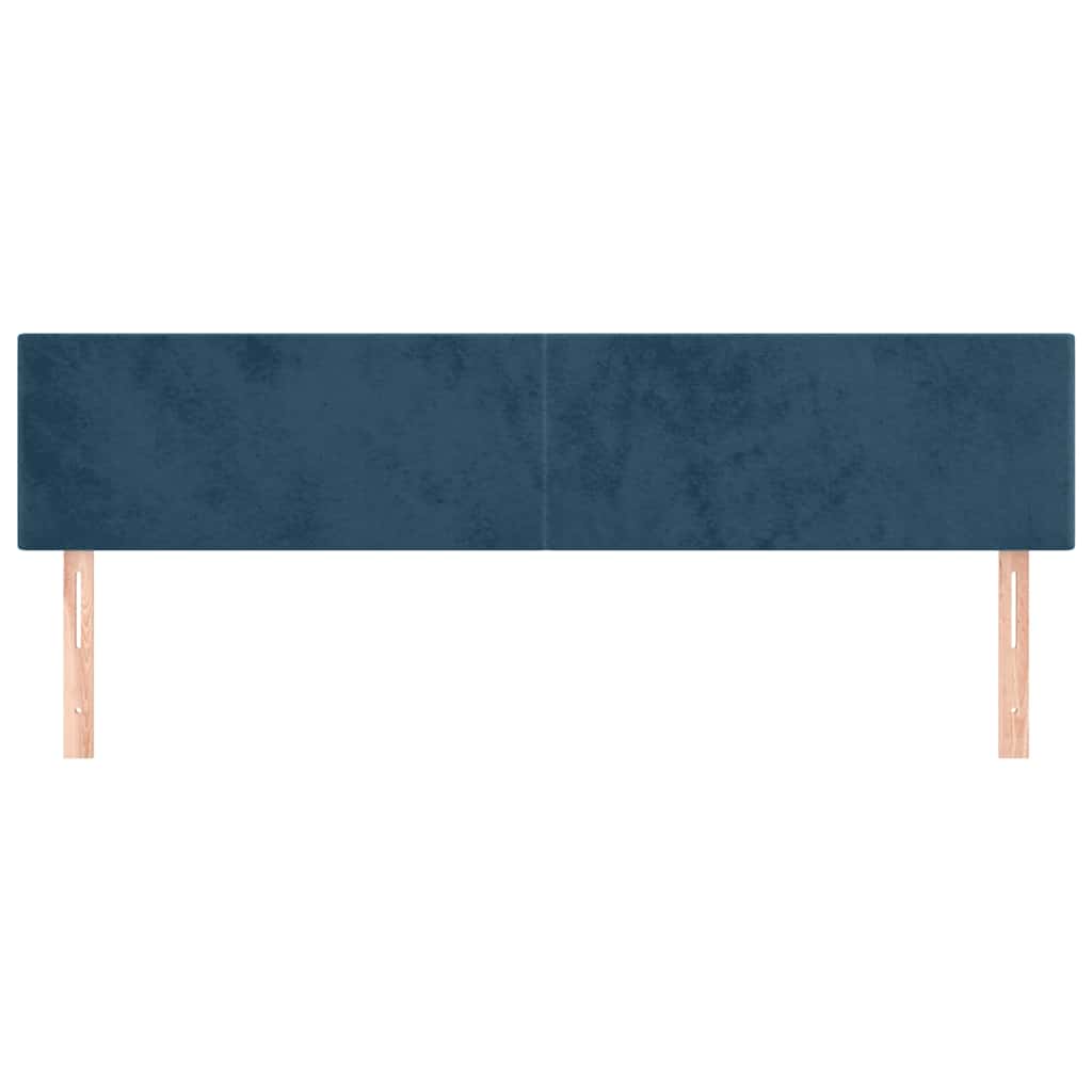 Kopfteile Dunkelblau 180x5x78/88 cm Samt