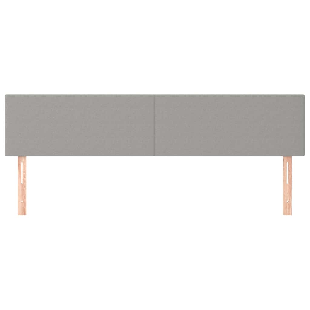 Kopfteile Hellgrau 200x5x78/88 cm Stoff