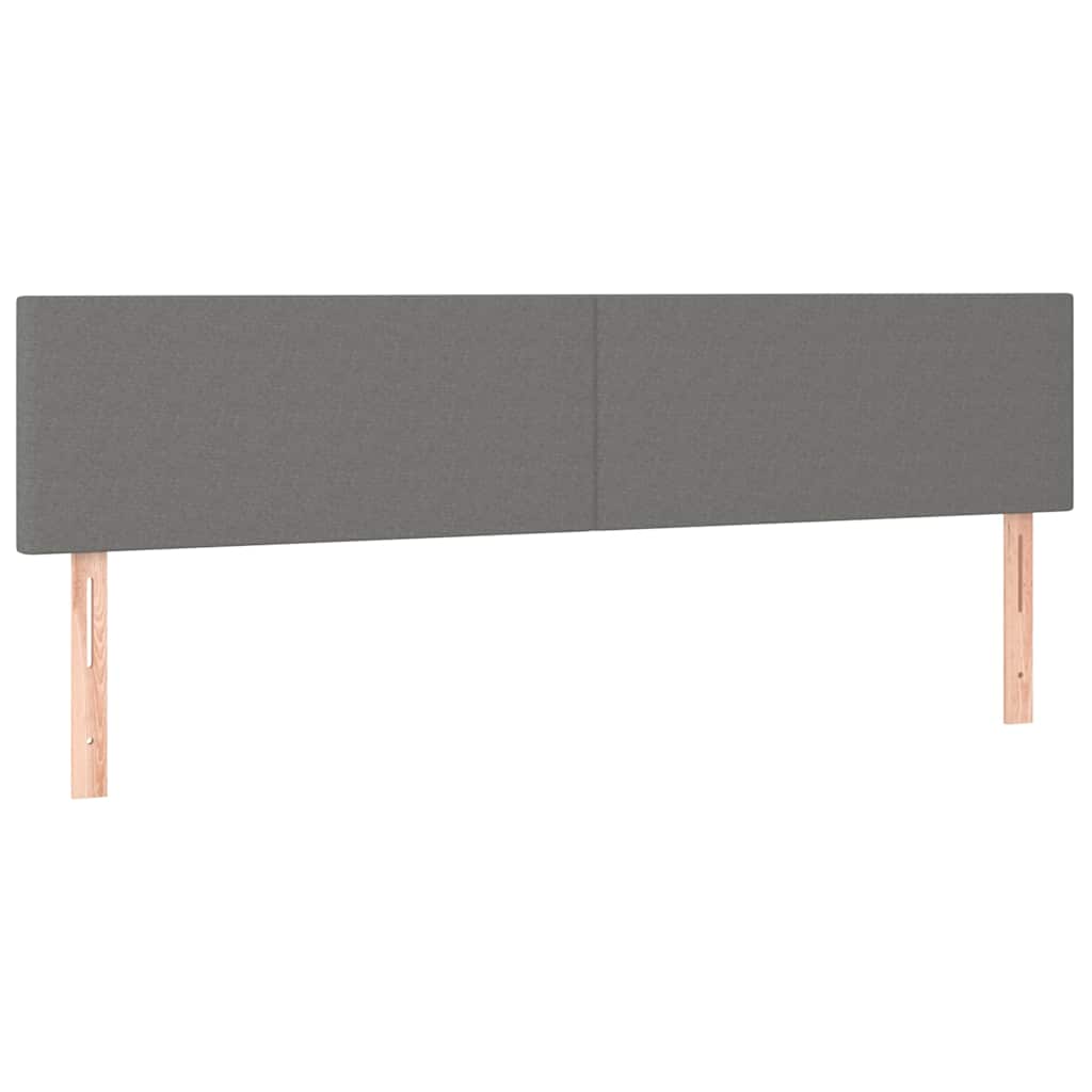 Kopfteile Dunkelgrau 200x5x78/88 cm Stoff