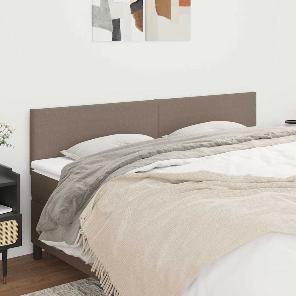 Kopfteile Taupe 200x5x78/88 cm Stoff