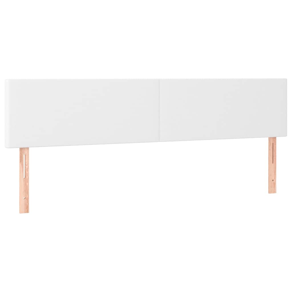 Kopfteile Weiß 200x5x78/88 cm Kunstleder