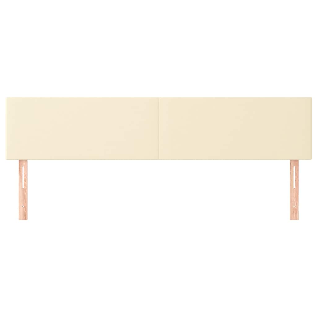 Kopfteile Creme 200x5x78/88 cm Kunstleder