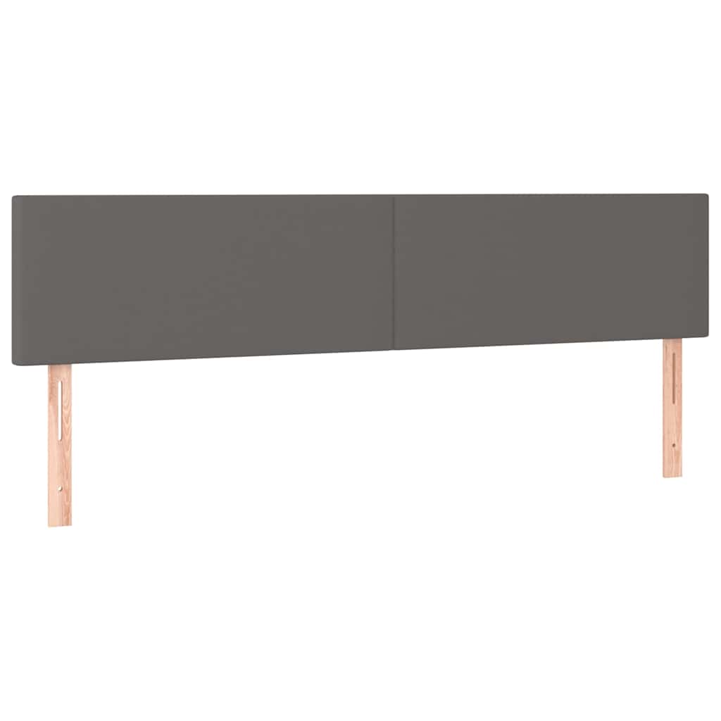 Kopfteile Grau 200x5x78/88 cm Kunstleder