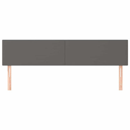 Kopfteile Grau 200x5x78/88 cm Kunstleder