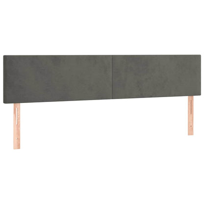 Kopfteile Dunkelgrau 200x5x78/88 cm Samt