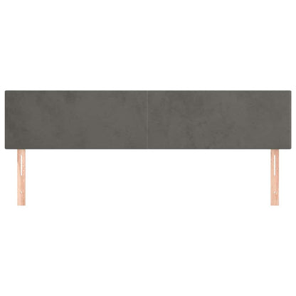 Kopfteile Dunkelgrau 200x5x78/88 cm Samt