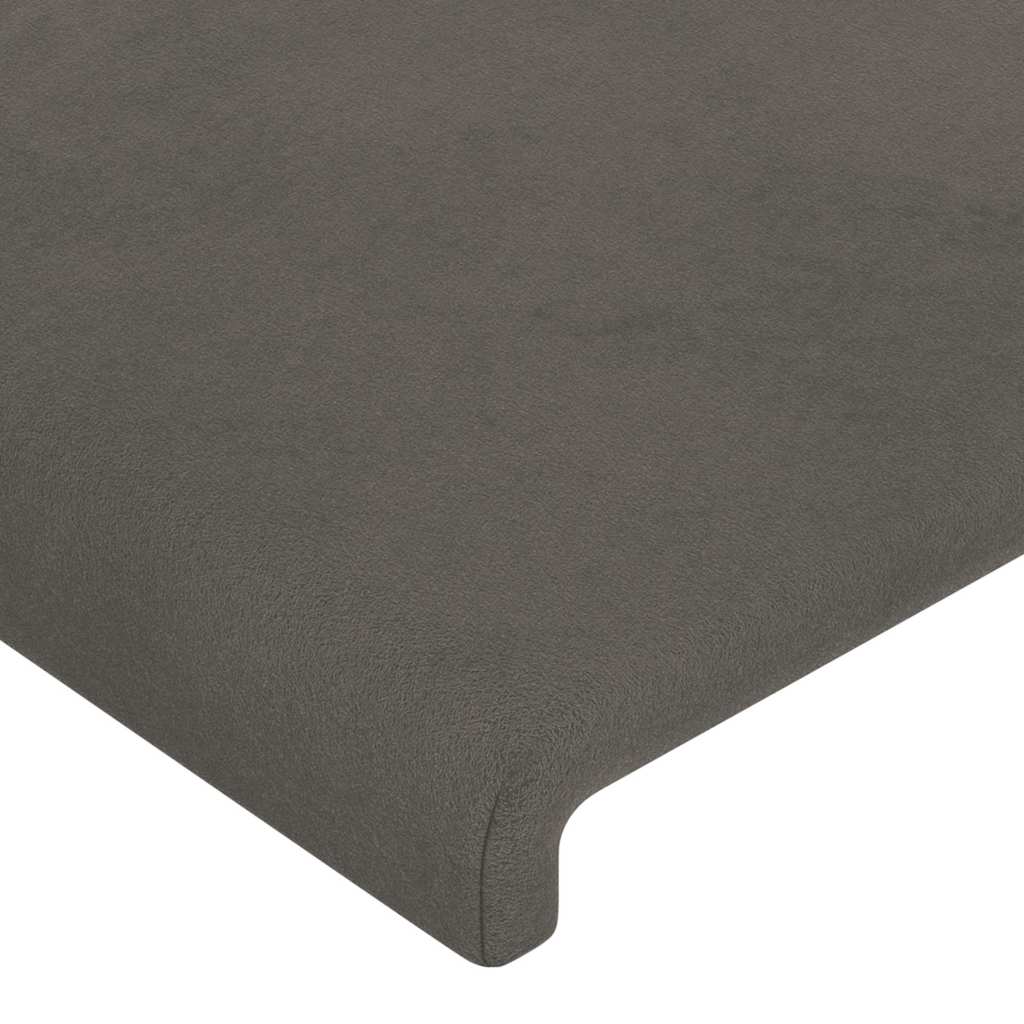 Kopfteile Dunkelgrau 200x5x78/88 cm Samt