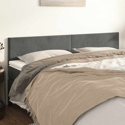 Kopfteile Dunkelgrau 200x5x78/88 cm Samt