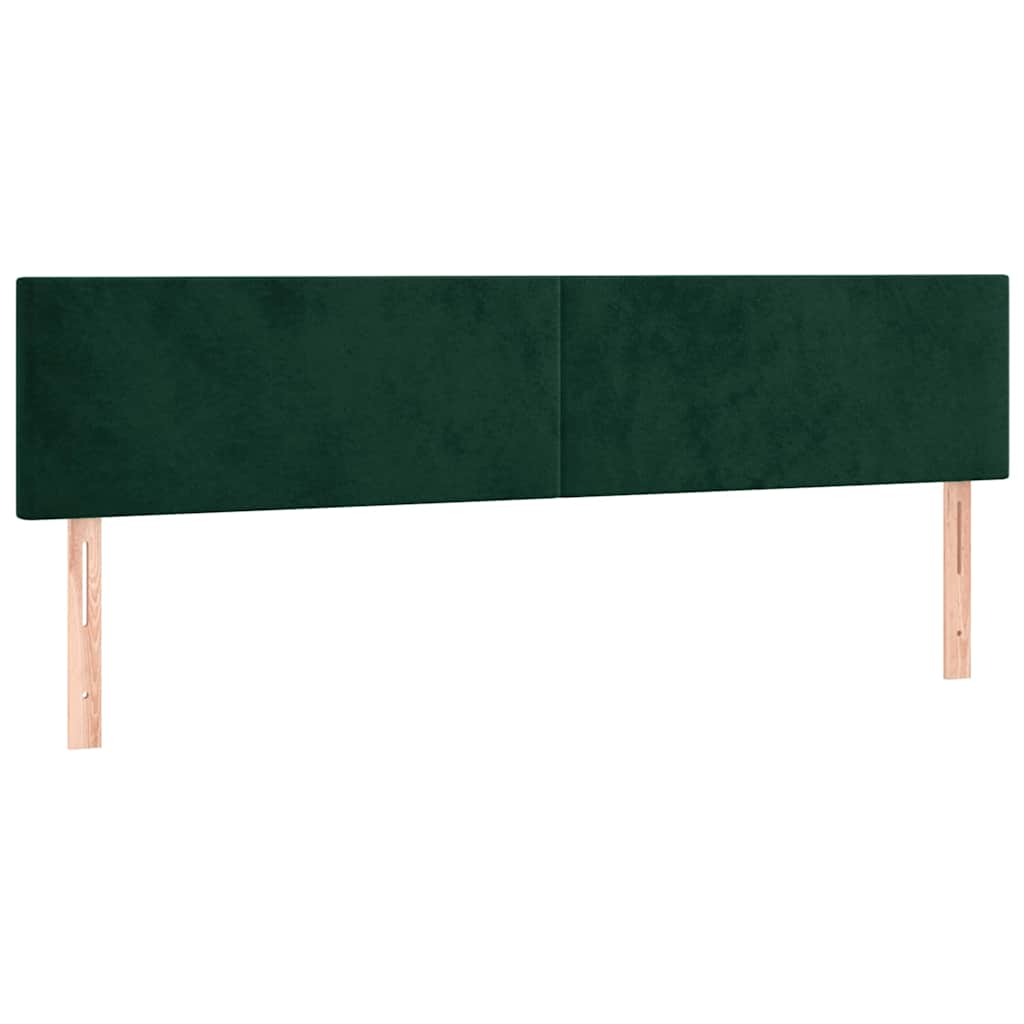 Kopfteile Dunkelgrün 200x5x78/88 cm Samt
