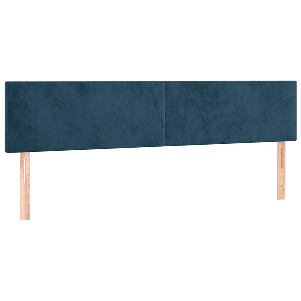 Kopfteile Dunkelblau 200x5x78/88 cm Samt