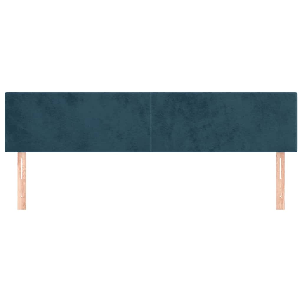 Kopfteile Dunkelblau 200x5x78/88 cm Samt