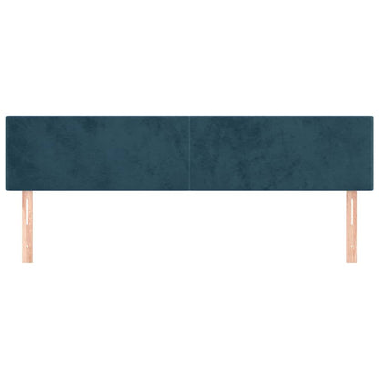 Kopfteile Dunkelblau 200x5x78/88 cm Samt