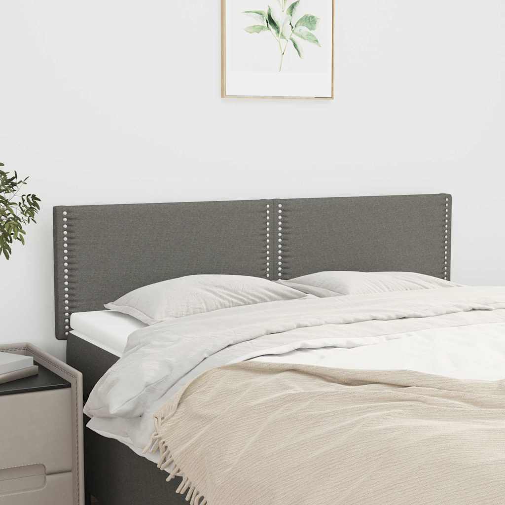 Kopfteile Dunkelgrau 144x5x78/88 cm Stoff