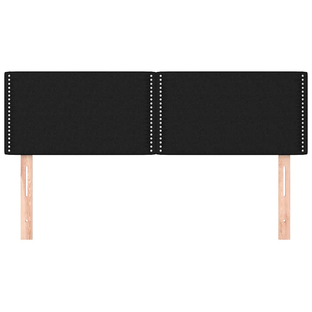 Kopfteile Schwarz 144x5x78/88 cm Stoff