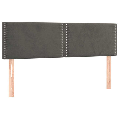 Kopfteile Dunkelgrau 144x5x78/88 cm Samt