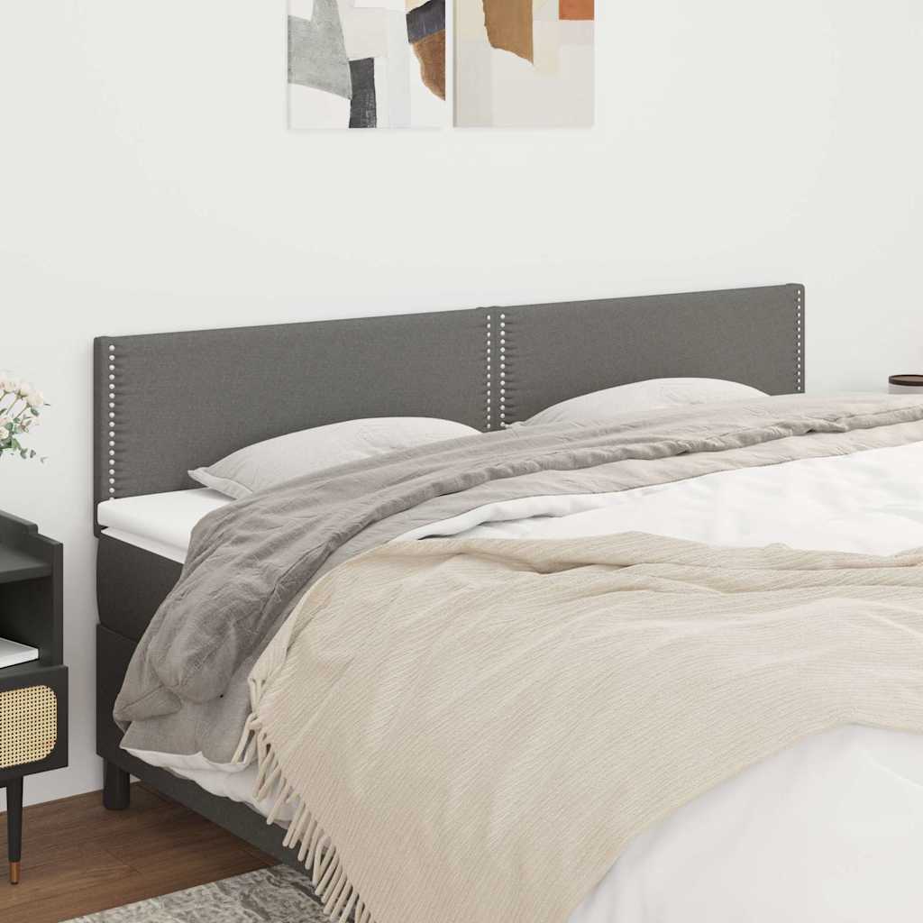 Kopfteile Dunkelgrau 180x5x78/88 cm Stoff