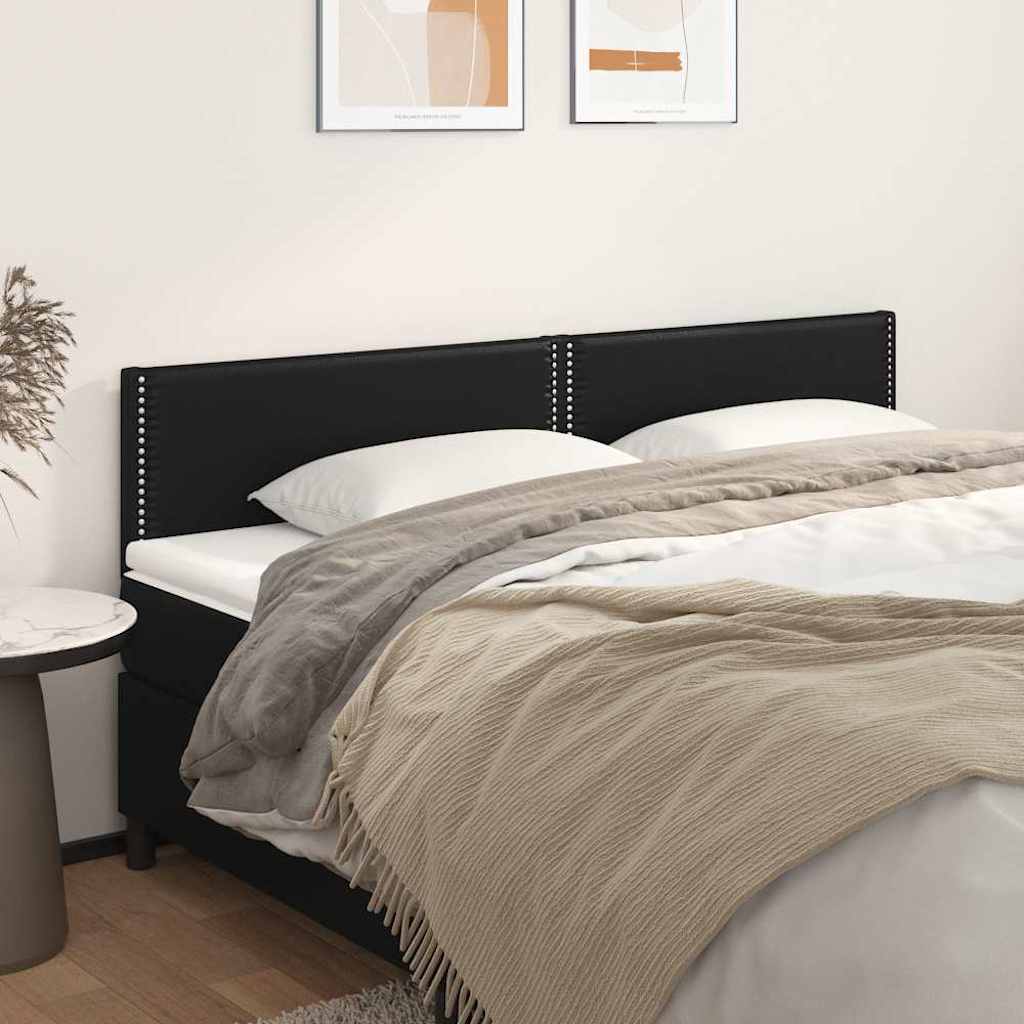 Kopfteile Schwarz 180x5x78/88 cm Kunstleder