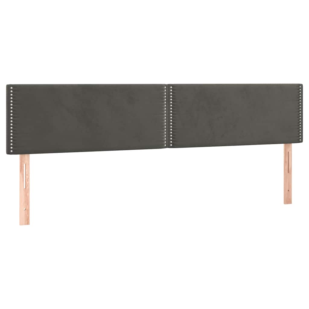 Kopfteile Dunkelgrau 180x5x78/88 cm Samt