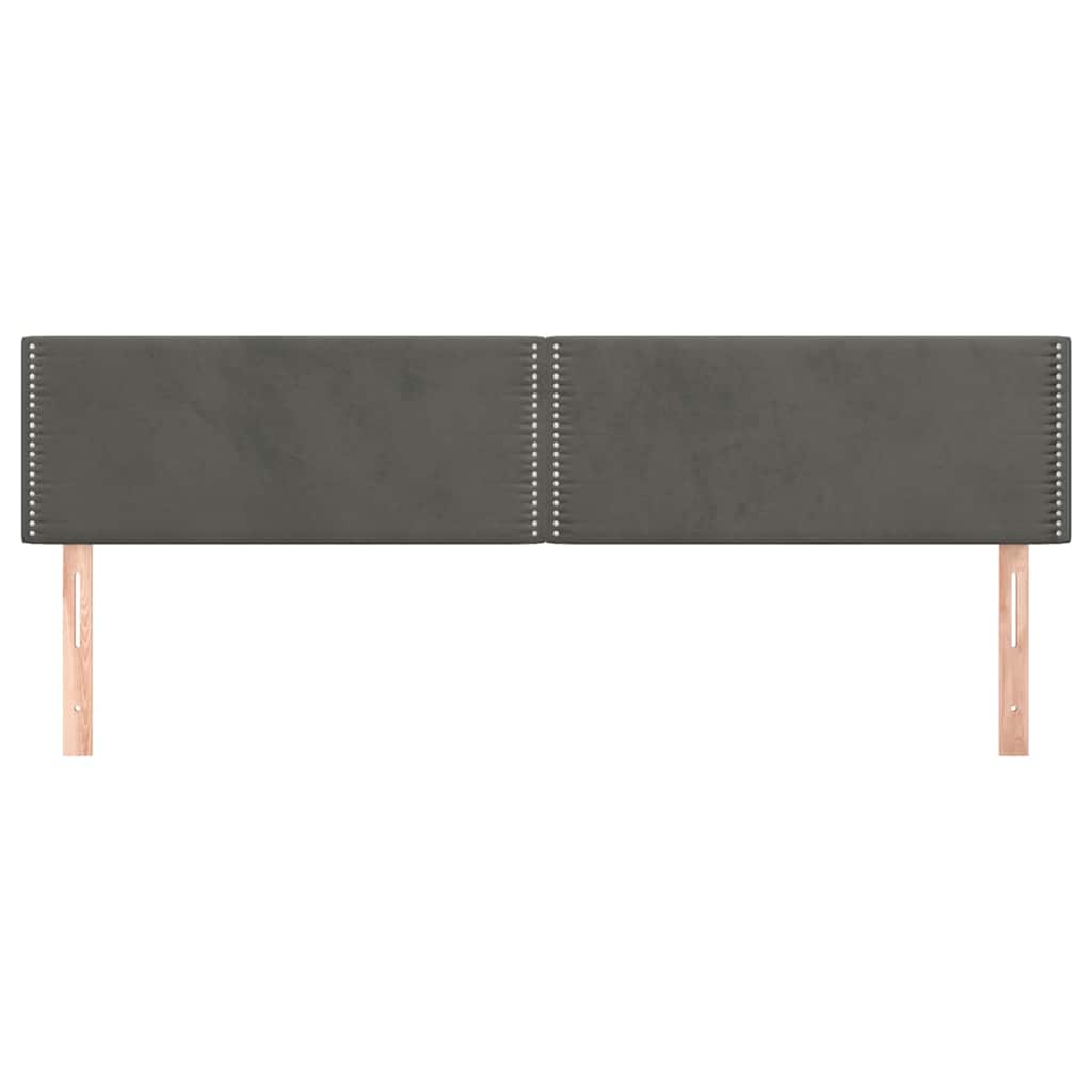 Kopfteile Dunkelgrau 180x5x78/88 cm Samt