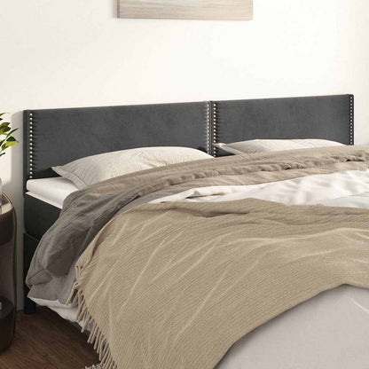 Kopfteile Dunkelgrau 180x5x78/88 cm Samt