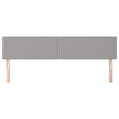 Kopfteile Hellgrau 200x5x78/88 cm Stoff
