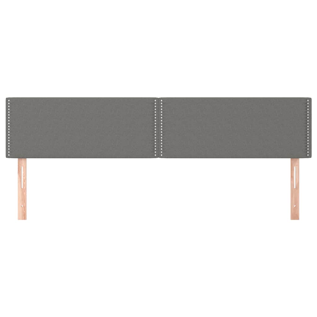 Kopfteile Dunkelgrau 200x5x78/88 cm Stoff