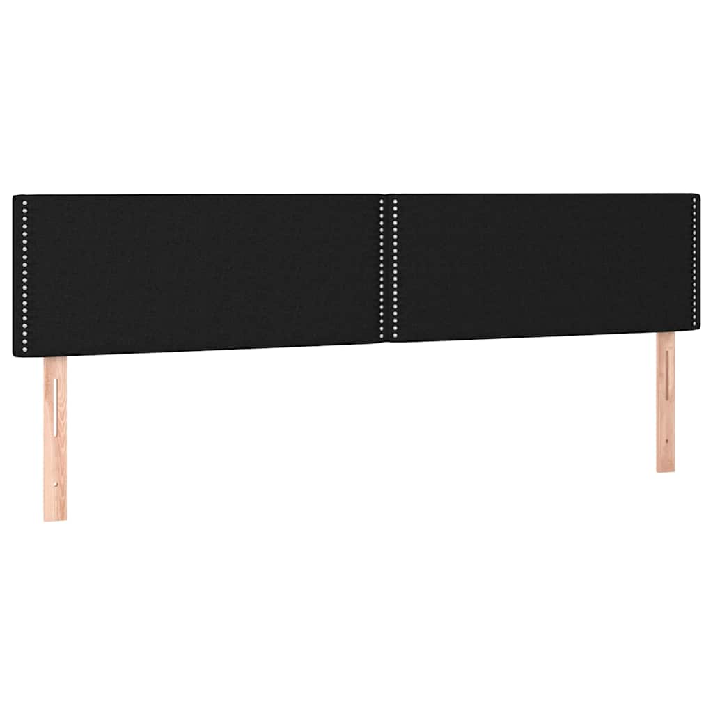 Kopfteile Schwarz 200x5x78/88 cm Stoff