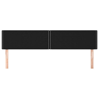Kopfteile Schwarz 200x5x78/88 cm Stoff