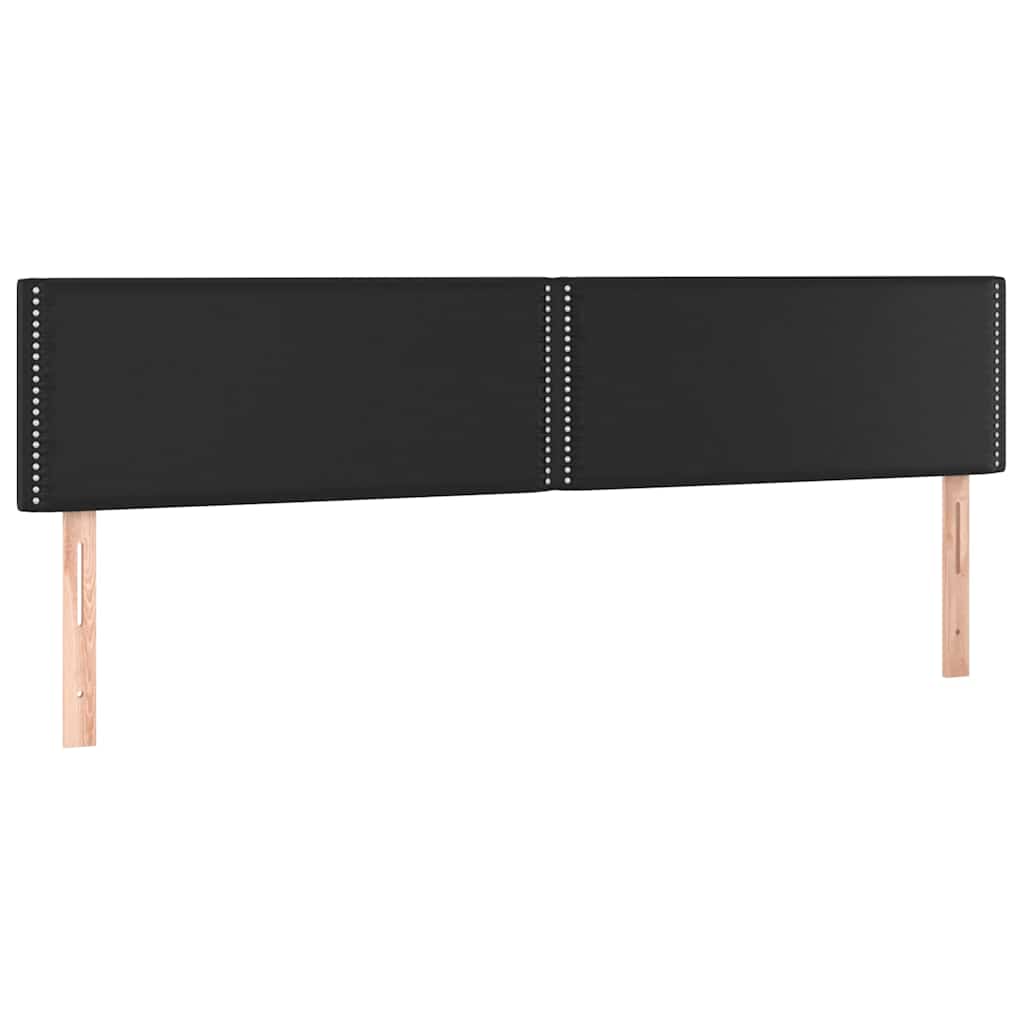 Kopfteile Schwarz 200x5x78/88 cm Kunstleder