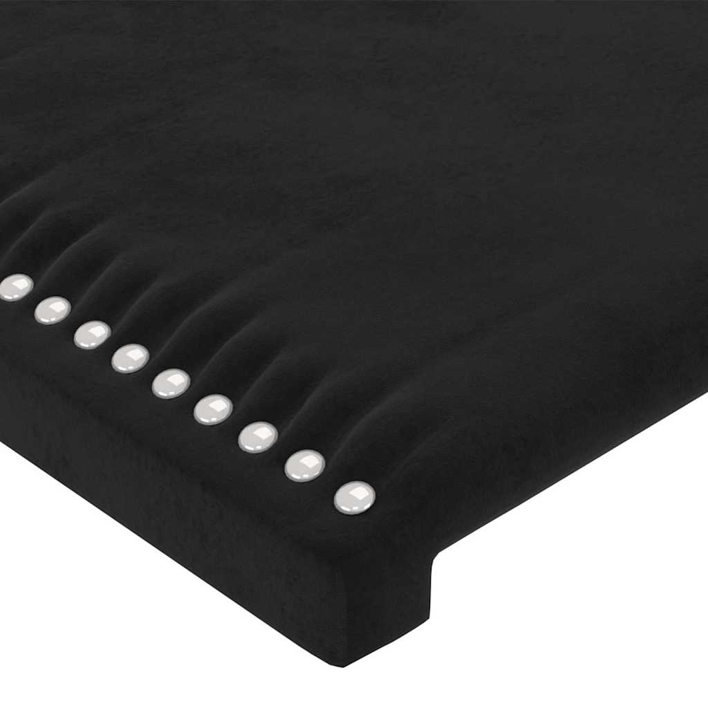 Kopfteile Schwarz 200x5x78/88 cm Samt