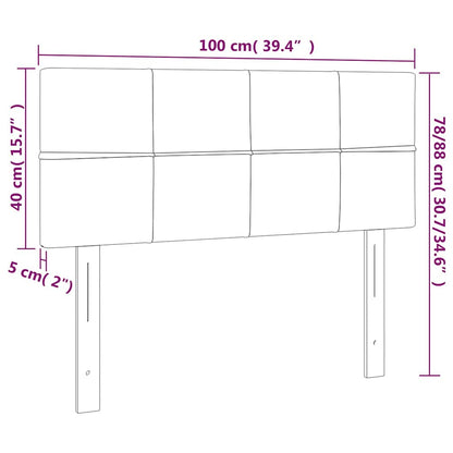 Kopfteil Dunkelbraun 100x5x78/88 cm Stoff