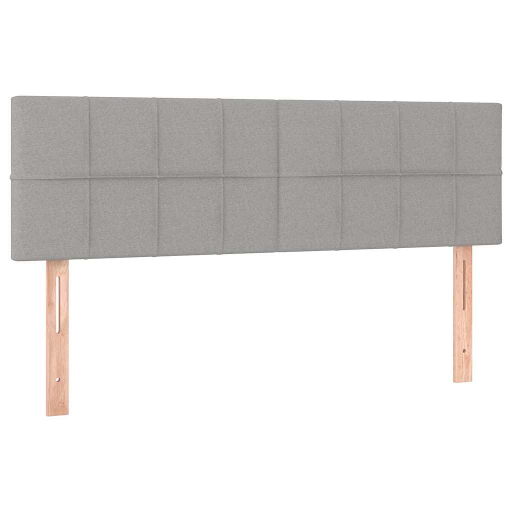 Kopfteile Hellgrau 144x5x78/88 cm Stoff