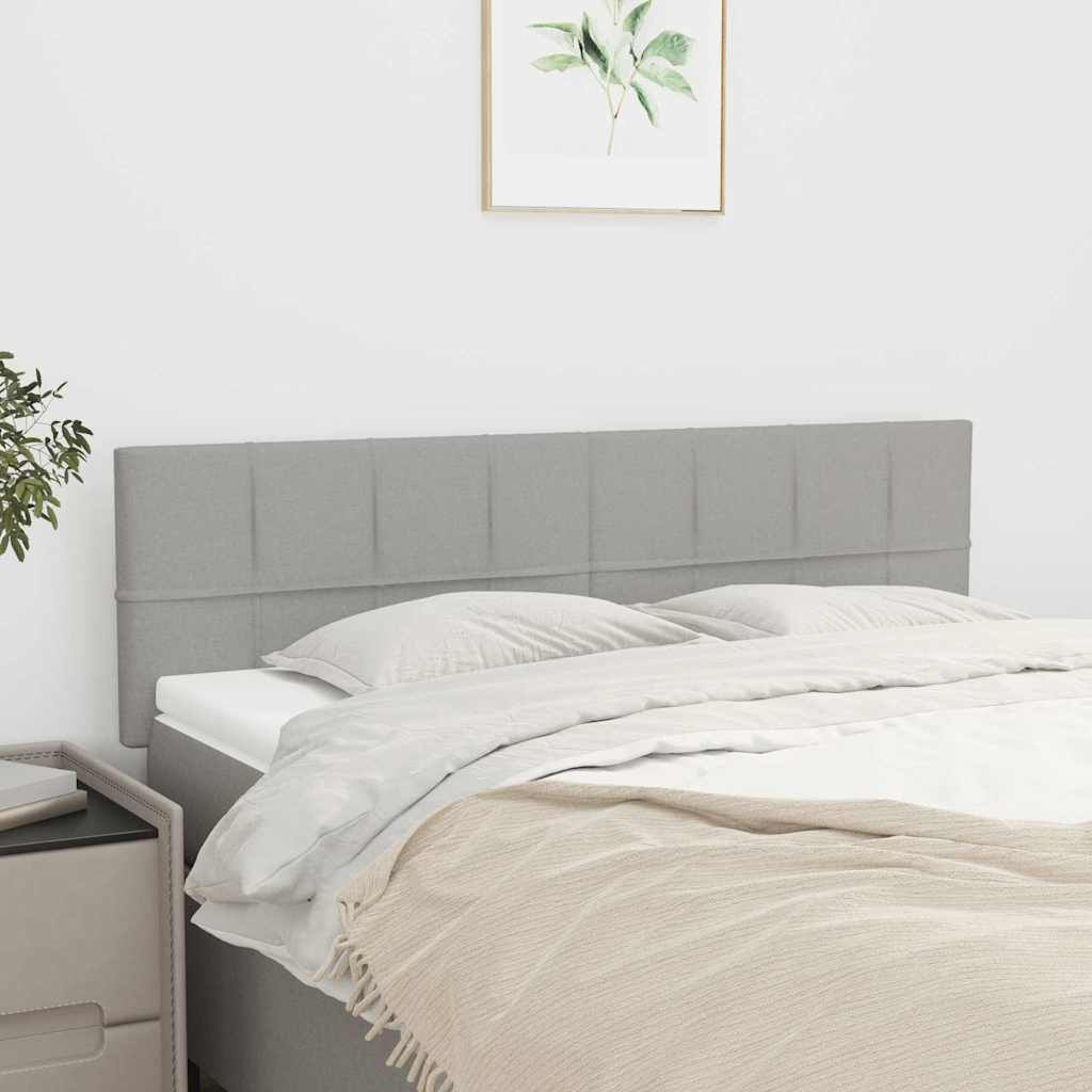 Kopfteile Hellgrau 144x5x78/88 cm Stoff