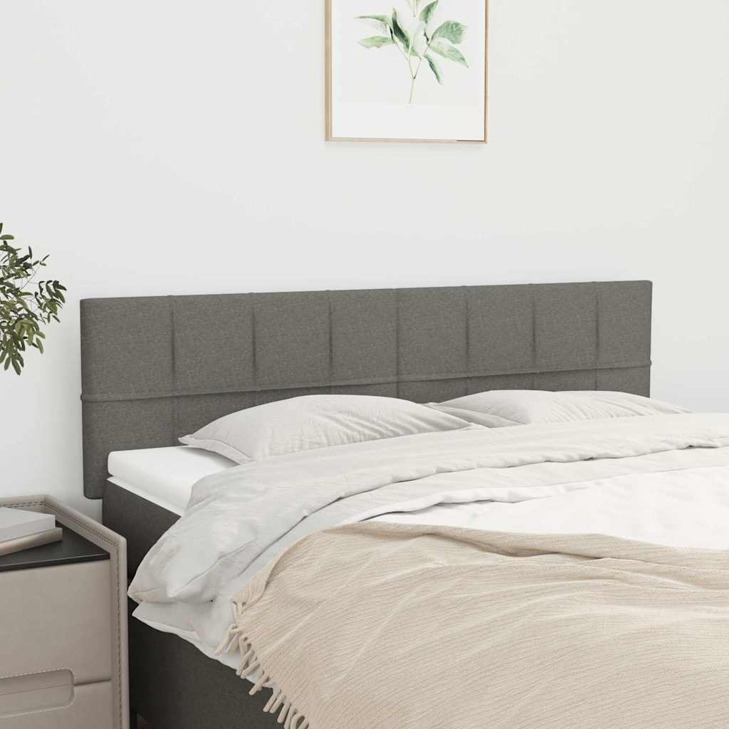 Kopfteile Dunkelgrau 144x5x78/88 cm Stoff