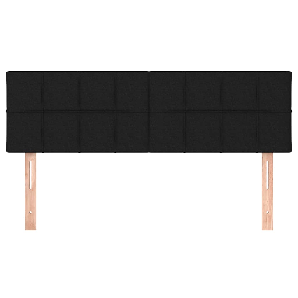 Kopfteile Schwarz 144x5x78/88 cm Stoff