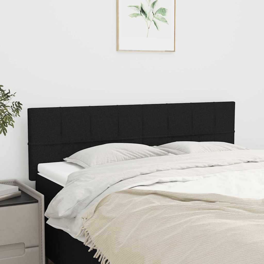 Kopfteile Schwarz 144x5x78/88 cm Stoff