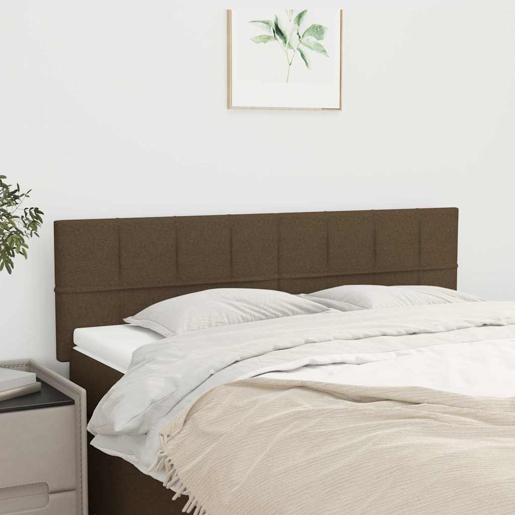 Kopfteile Dunkelbraun 144x5x78/88 cm Stoff