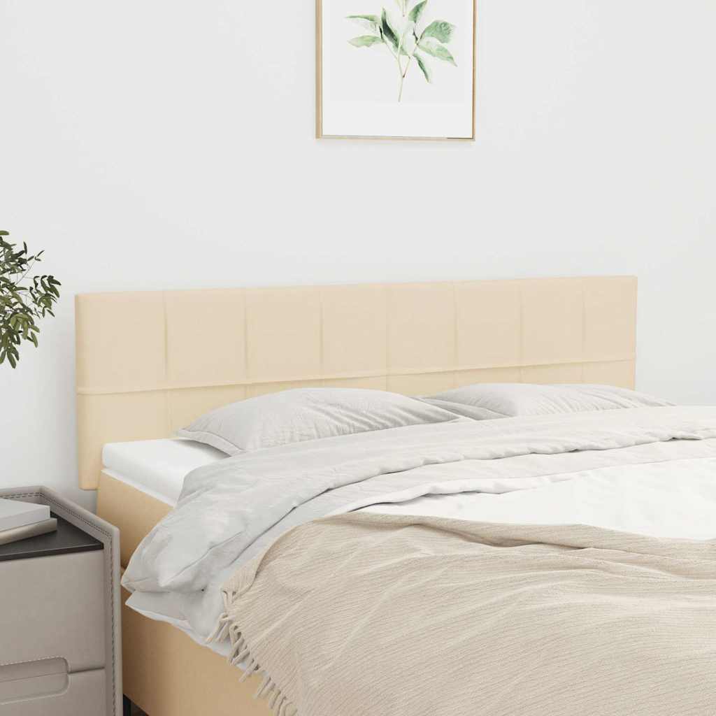 Kopfteile Creme 144x5x78/88 cm Stoff