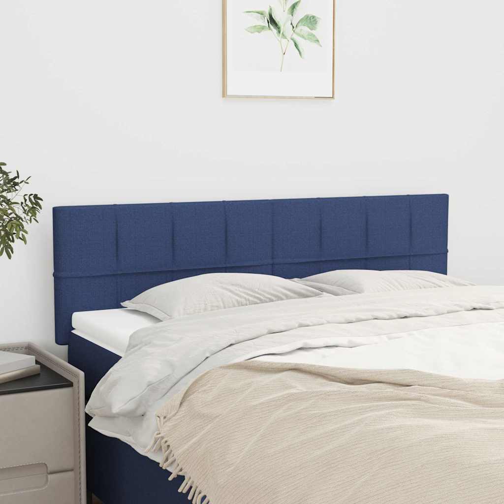 Kopfteile Blau 144x5x78/88 cm Stoff