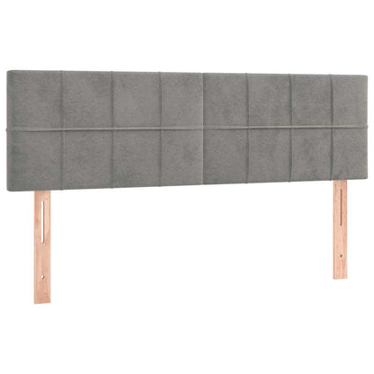 Kopfteile Hellgrau 144x5x78/88 cm Samt