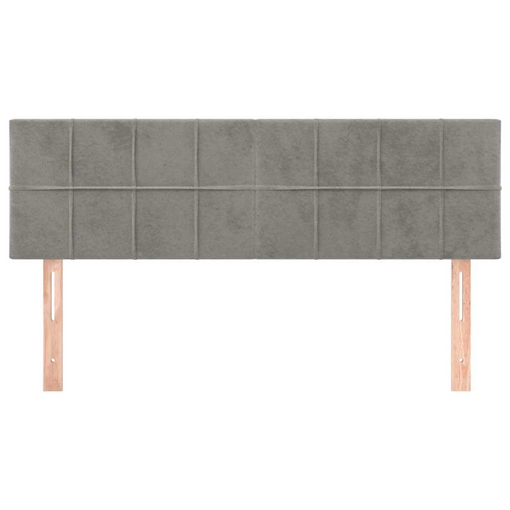 Kopfteile Hellgrau 144x5x78/88 cm Samt