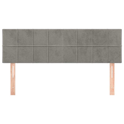 Kopfteile Hellgrau 144x5x78/88 cm Samt