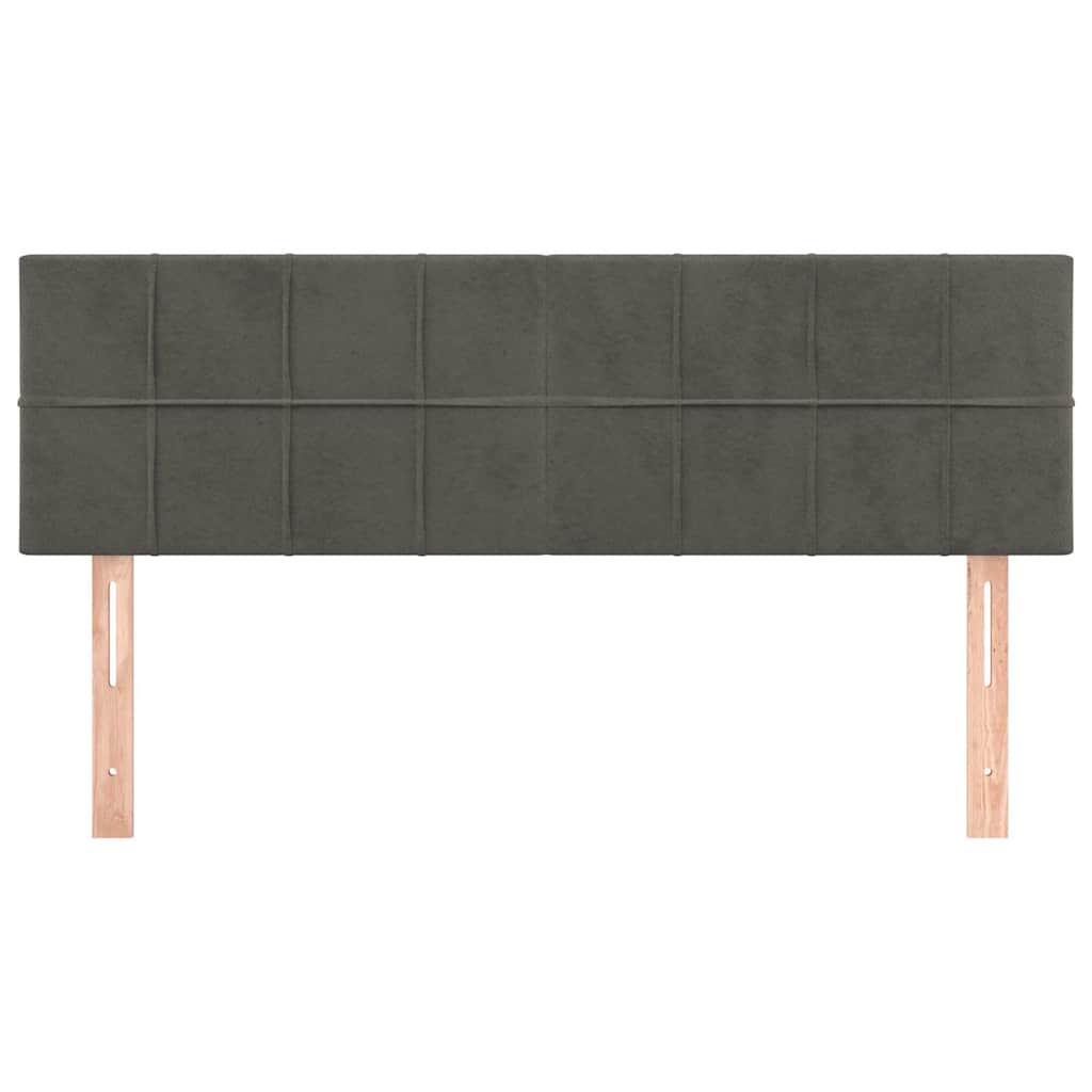 Kopfteile Dunkelgrau 144x5x78/88 cm Samt