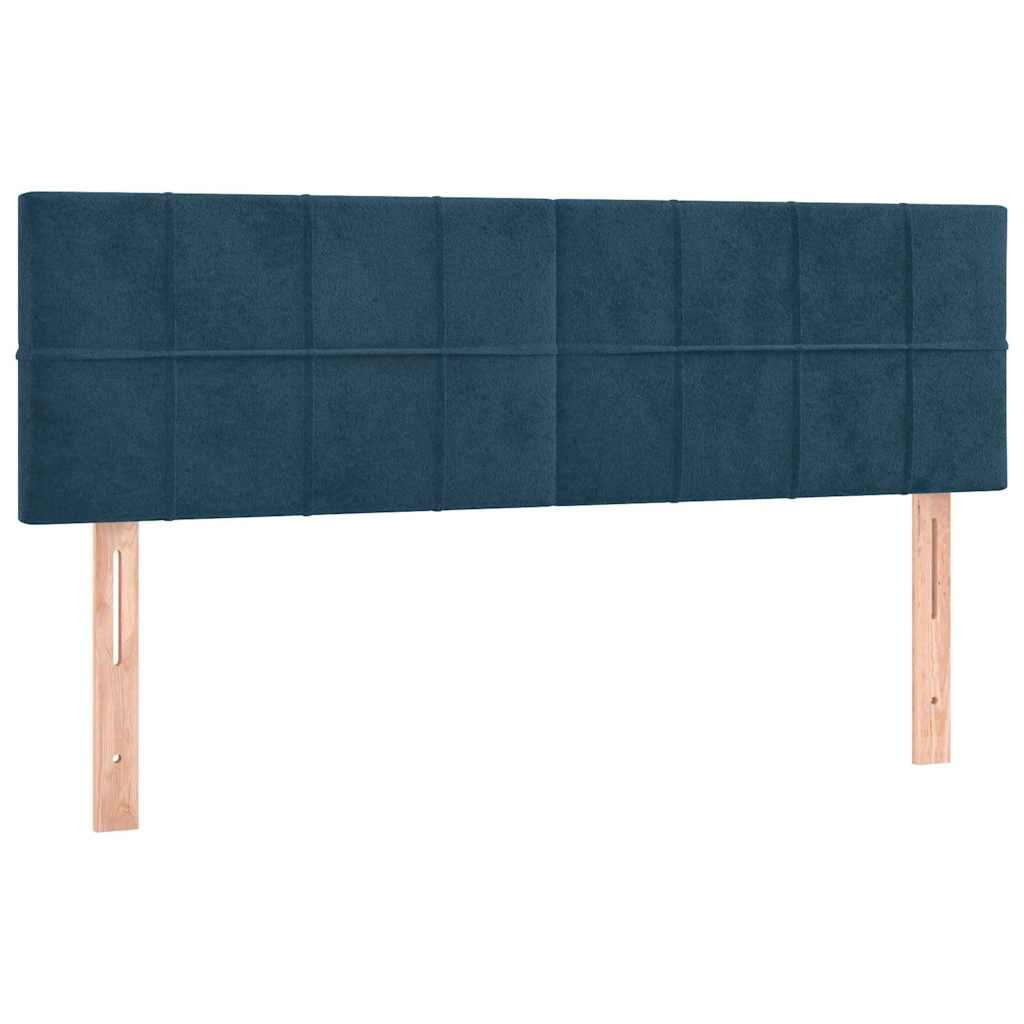 Kopfteile Dunkelblau 144x5x78/88 cm Samt
