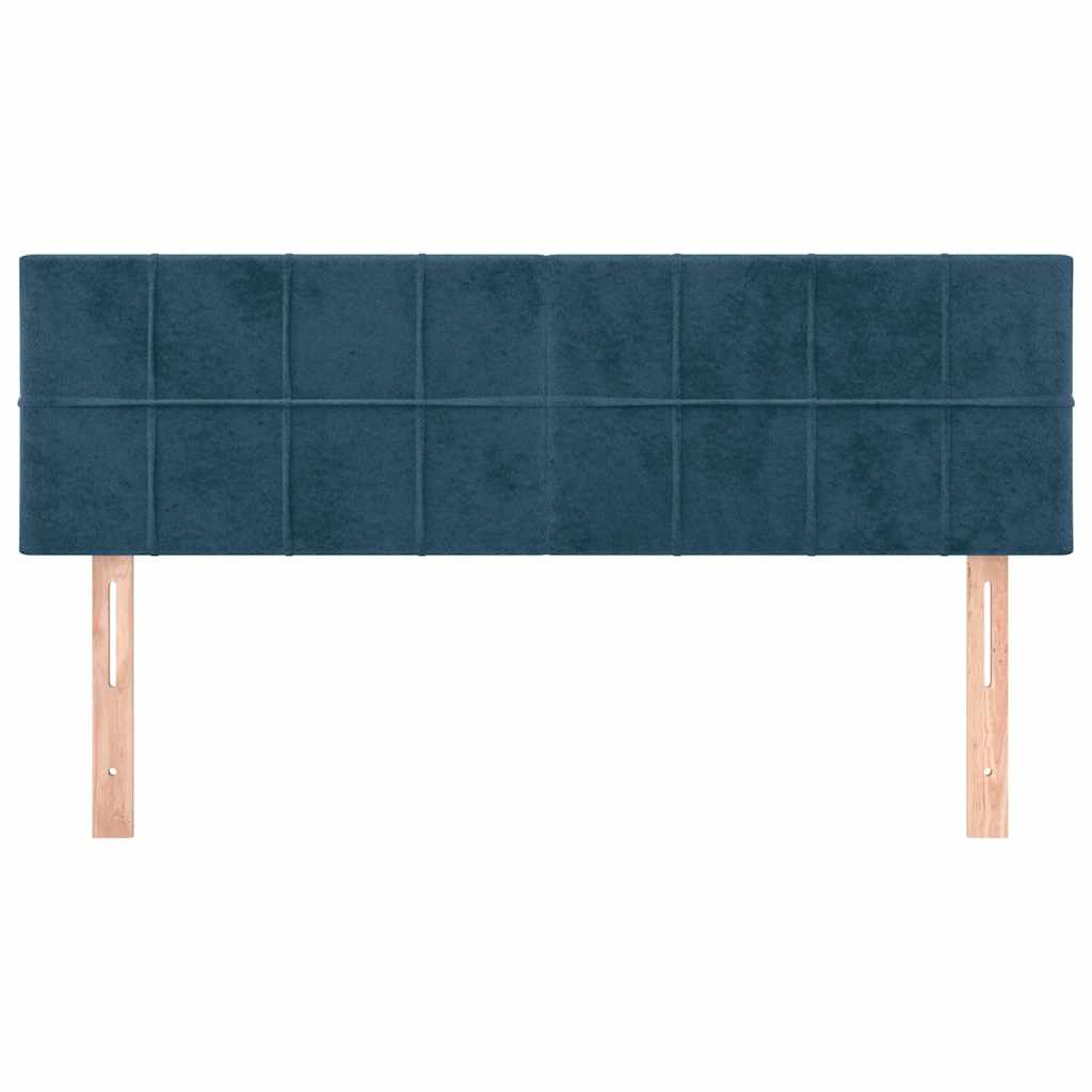 Kopfteile Dunkelblau 144x5x78/88 cm Samt