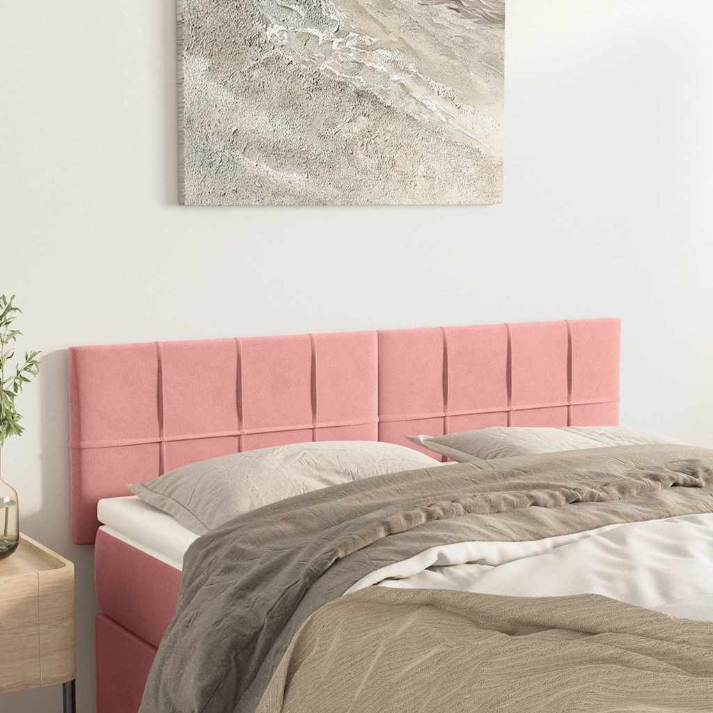 Kopfteile Rosa 144x5x78/88 cm Samt