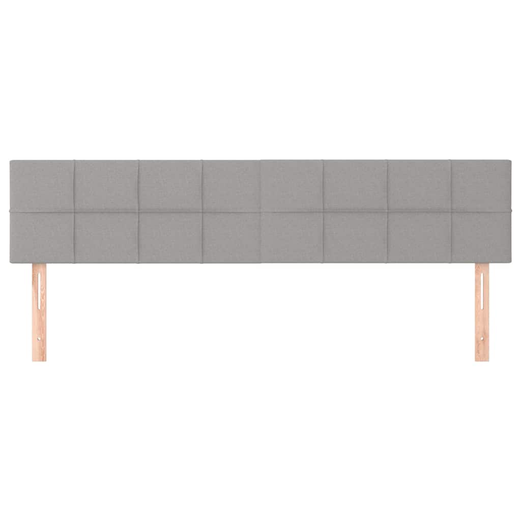 Kopfteile Hellgrau 160x5x78/88 cm Stoff