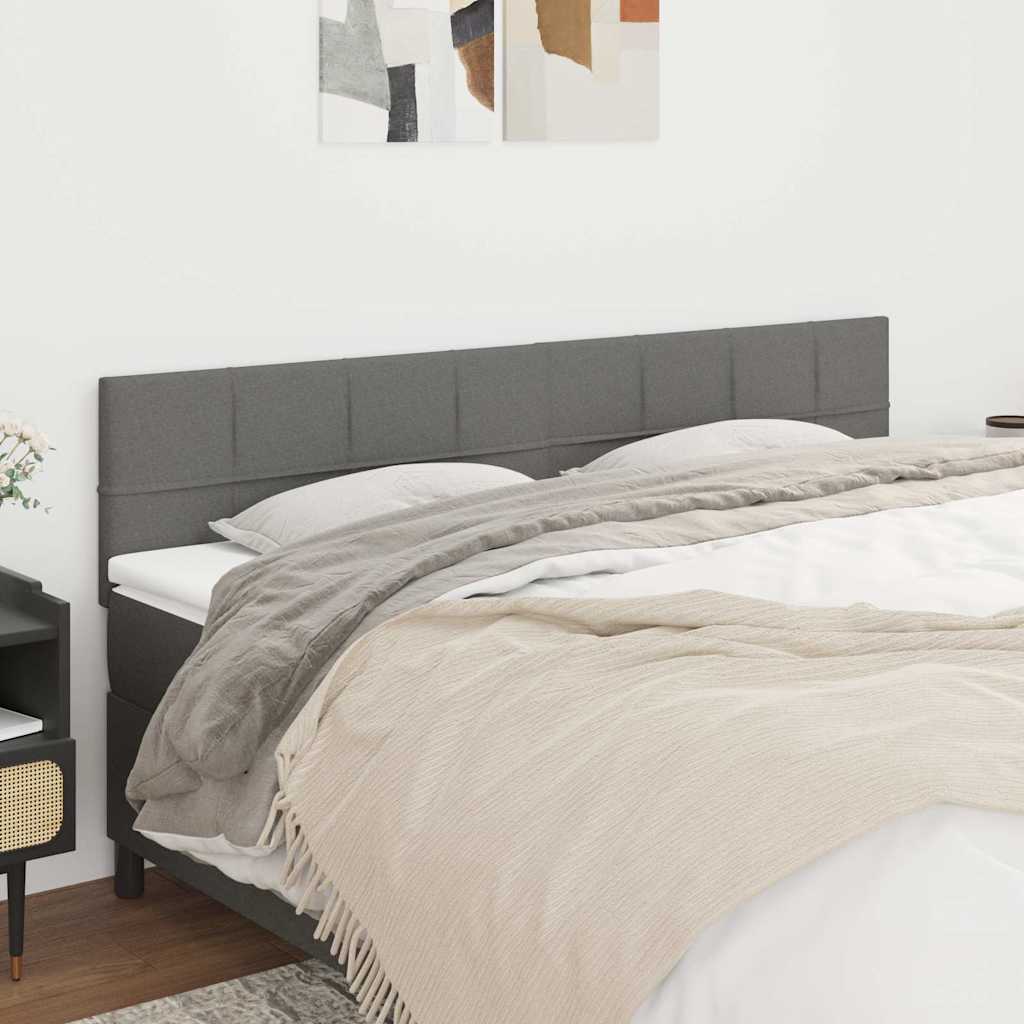 Kopfteile Dunkelgrau 160x5x78/88 cm Stoff