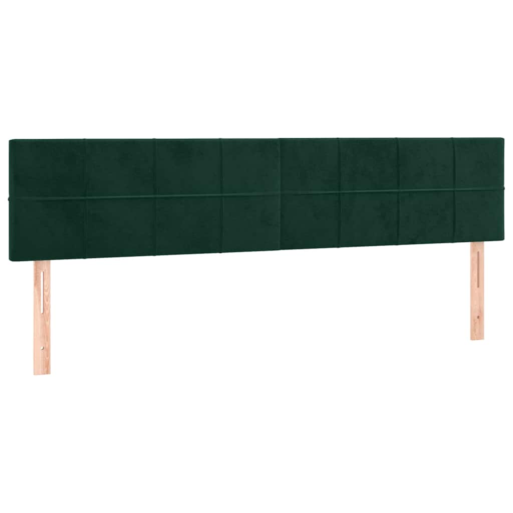 Kopfteile Dunkelgrün 160x5x78/88 cm Samt